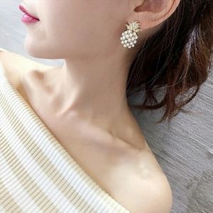 Pineapple Faux Pearl Earrings